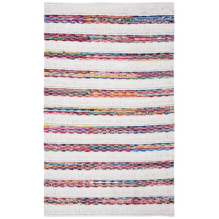 Safavieh 4 x 6 ft. Natura Rectangle Hand Loomed Area RugIvory & Red NAT654A-4